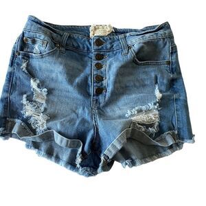 Altar'd State Distressed Button‎ Fly Denim Shorts Sz 29/9